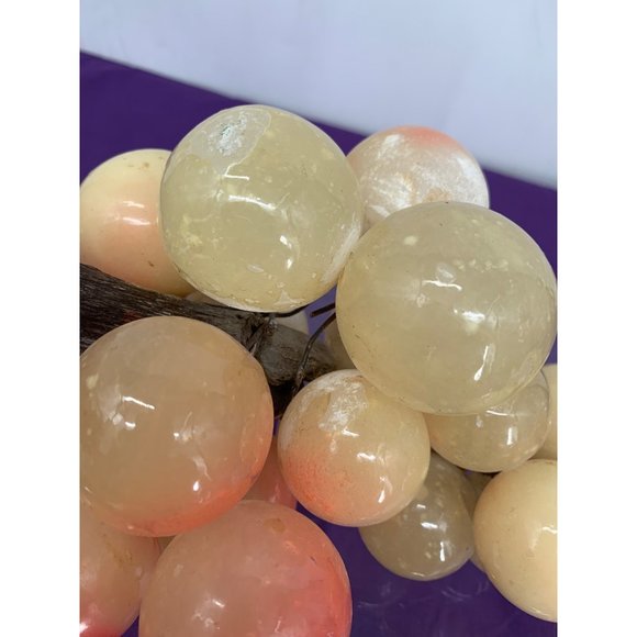 Alabaster Natural Stone Mid Century Modern Grapes Large - Picture 2 of 14